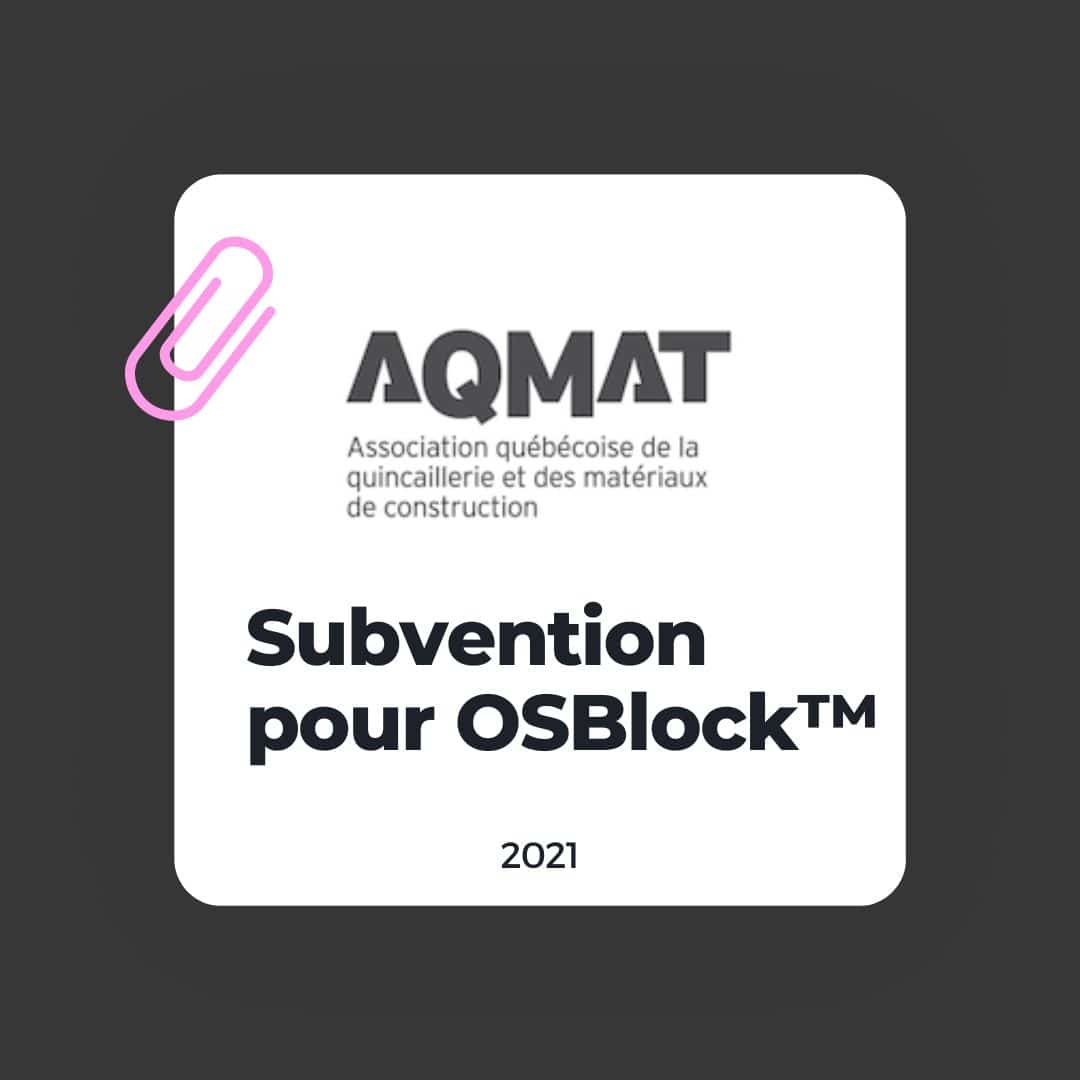2021 – AQMAT Subvention de 440 000$